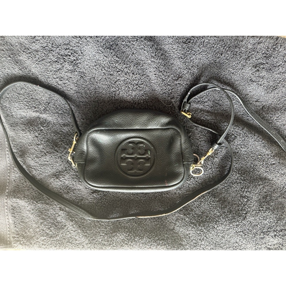Tory Burch Perry Bombe mini leather cross body bag purse, preloved